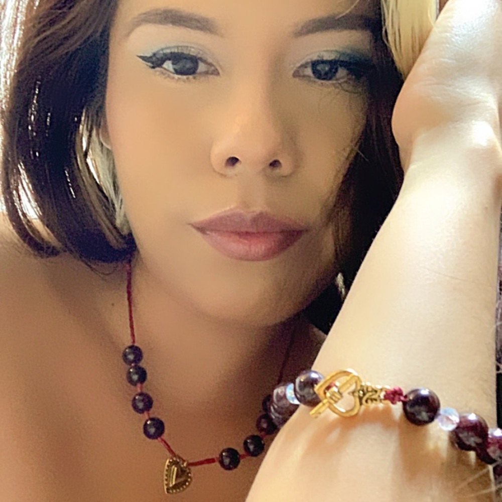 Handmade Garnet Jewelry set ❤️